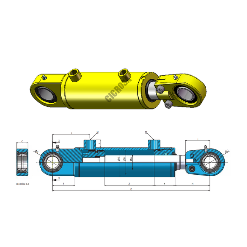 Xilanh thủy lực 2 chiều